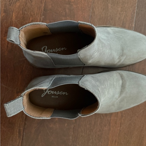 Gray Suede Men's Chelsea Boots - Picture 6 of 7
